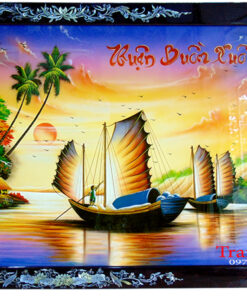 Tranh sơn mài tranh Thuận buồm xuôi gió STB1