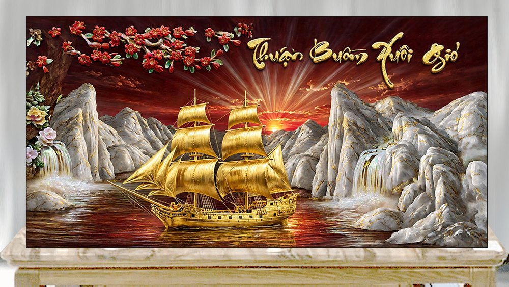 Mua tranh tặng khai trương tranh sơn mài - A47