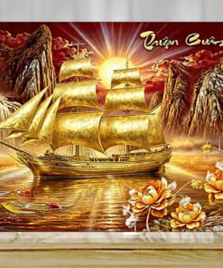 Tân gia khai trương tặng gì tranh sơn mài - A48
