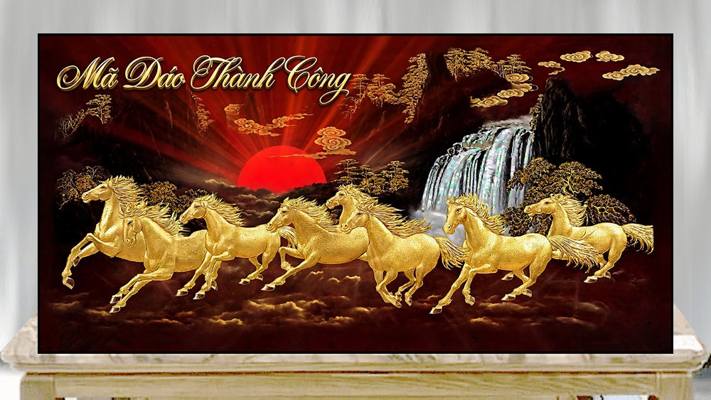 Tranh tặng khai trương tân gia Tranh sơn mài - A44