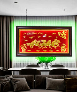 Tranh tặng quán ăn tranh khai trương mã đáo thành công AB
