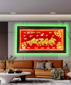 Tranh tặng quán ăn tranh khai trương mã đáo thành công AB